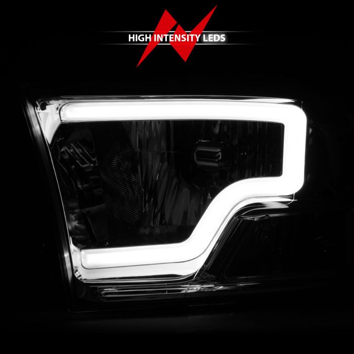 ANZO - 2009-2018 DODGE RAM 1500/2500/3500 HALOGEN HEADLIGHTS CHROME WITH C LIGHT BAR-Headlights-Deviate Dezigns (DV8DZ9)