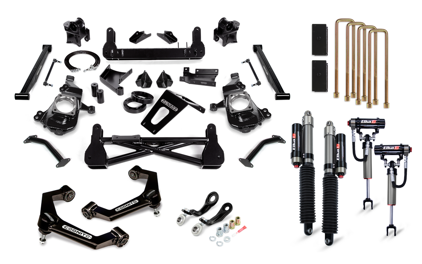 Cognito - 7-Inch Premier Lift Kit with Elka 2.5 Reservoir Shocks For 20-24 Silverado/Sierra 2500/3500 2WD/4WD
