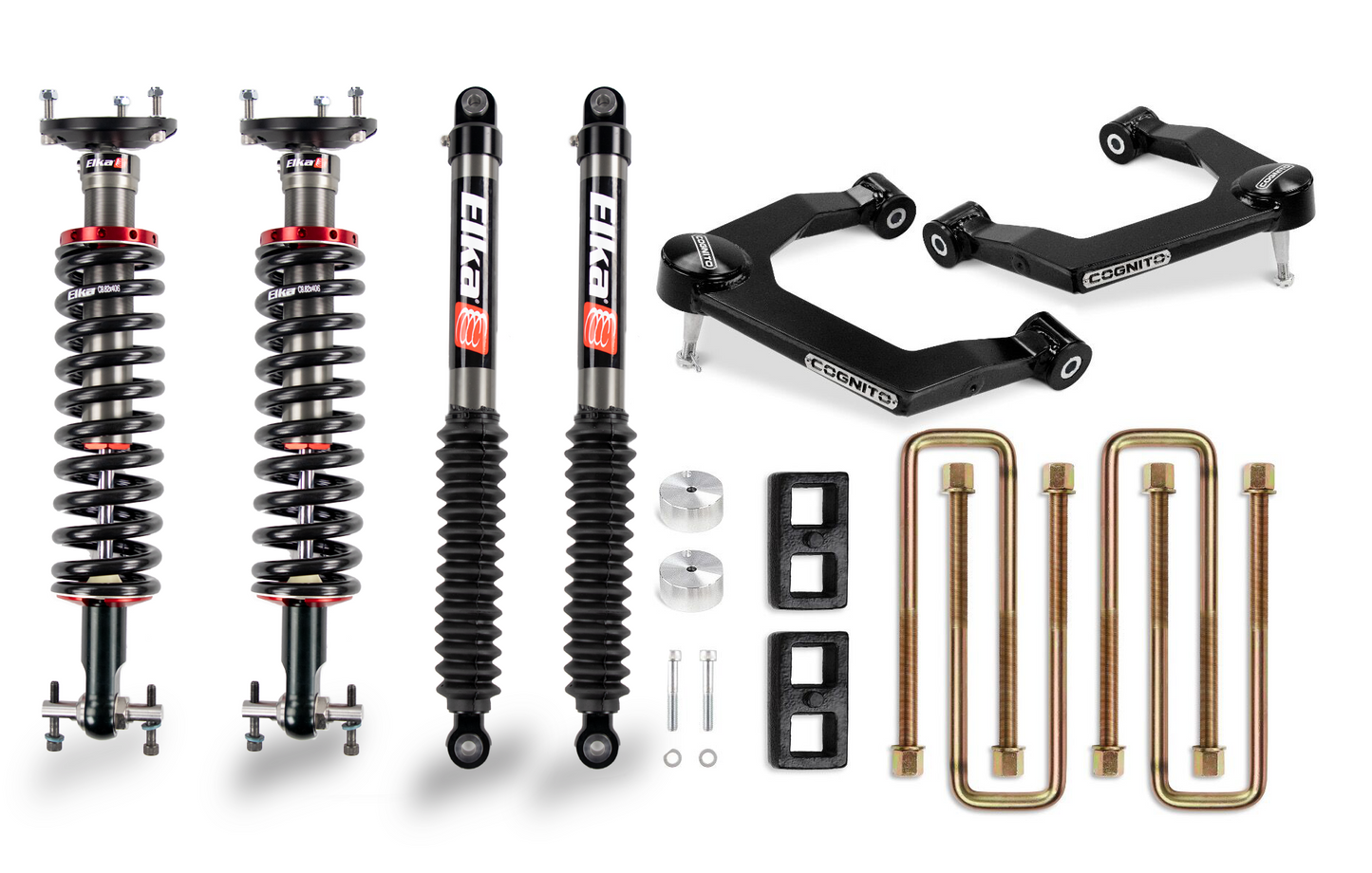 Cognito - 3-Inch Performance Leveling Lift Kit With Elka 2.0 IFP Shocks for 19-23 Silverado/Sierra 1500 2WD/4WD