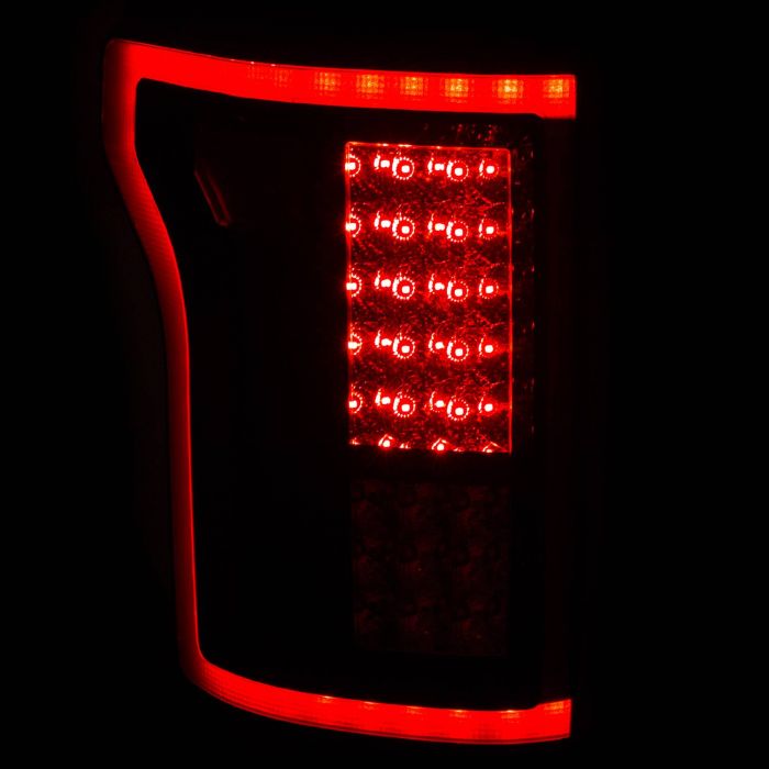 ANZO - 2015-2017 FORD F150 TAILLIGHTS FULL LED BLACK/CHROME SMOKE LENS-Tail Lights-Deviate Dezigns (DV8DZ9)