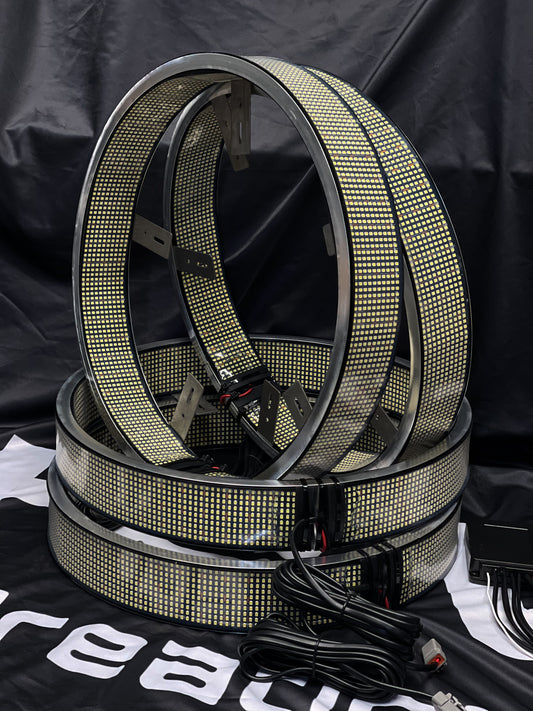 20 Row Pure White High Intensity Wheel Lights