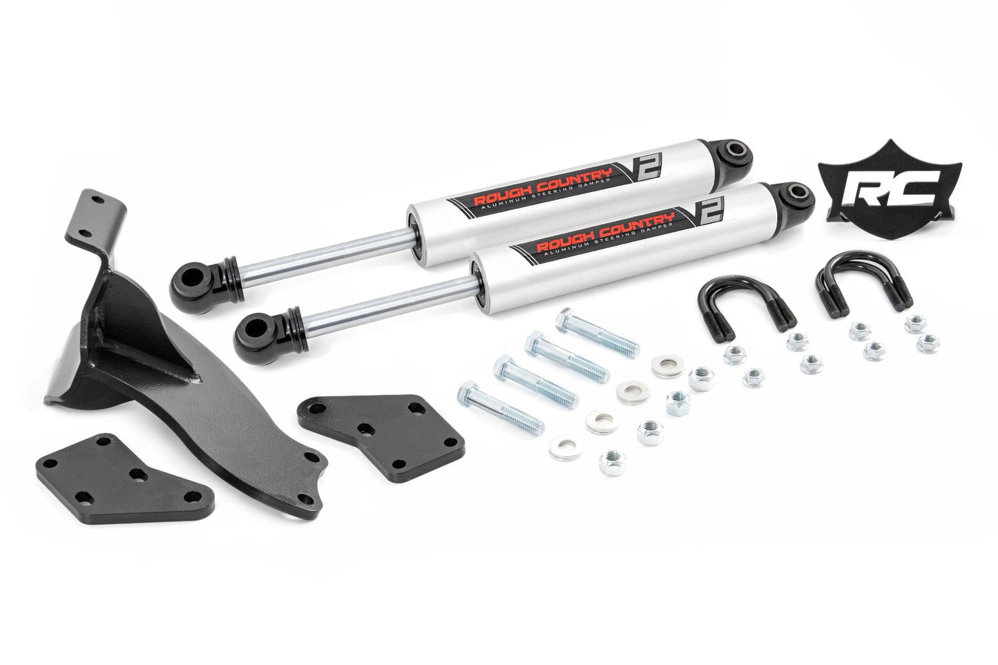 Rough Country | V2 Steering Stabilizer | Dual | 2.5-8 Inch Lift | Ram 2500 (14-23)/3500 (13-23)
