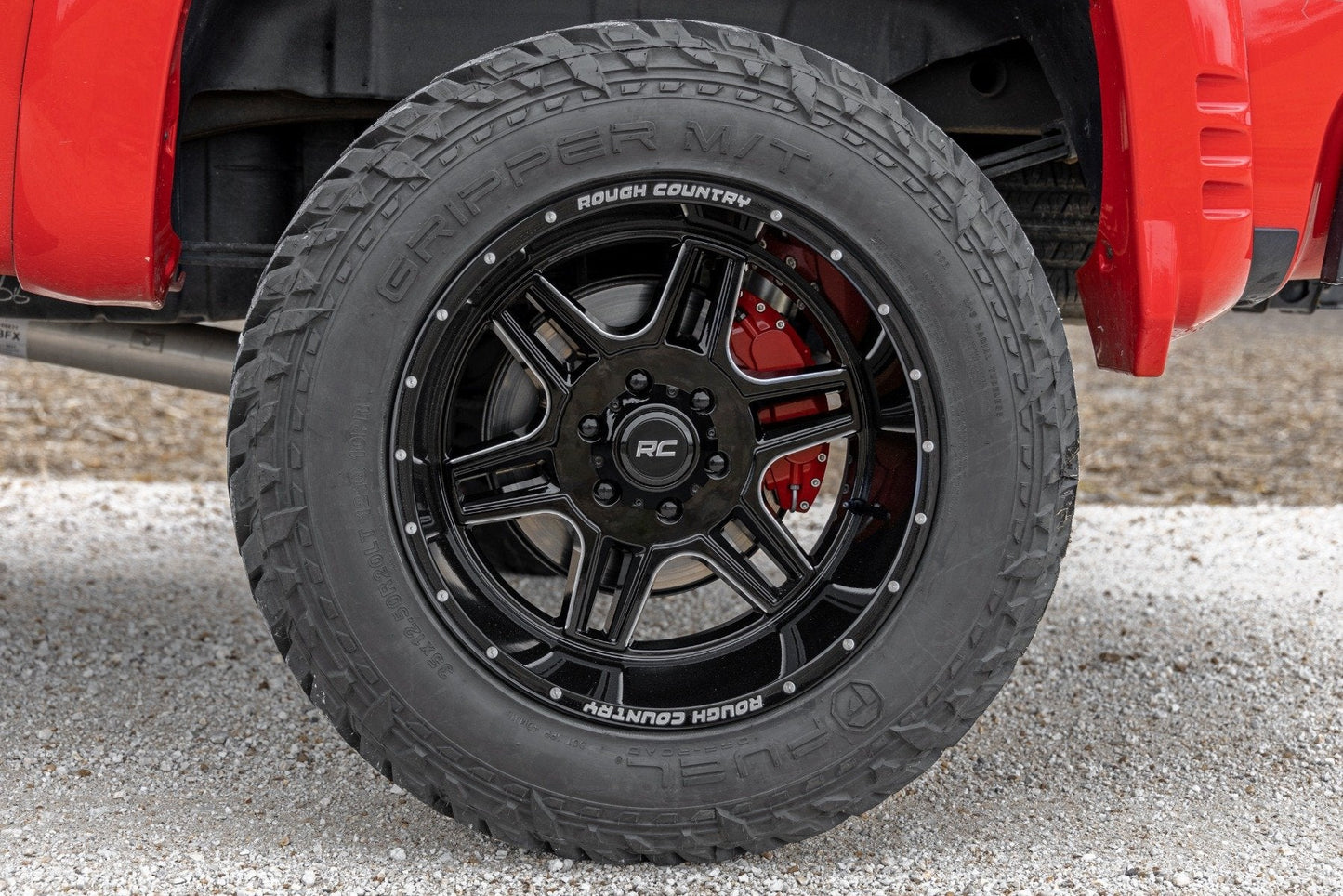 Rough Country | Rough Country 92 Series Wheel | Machined One-Piece | Gloss Black | 22x12 |