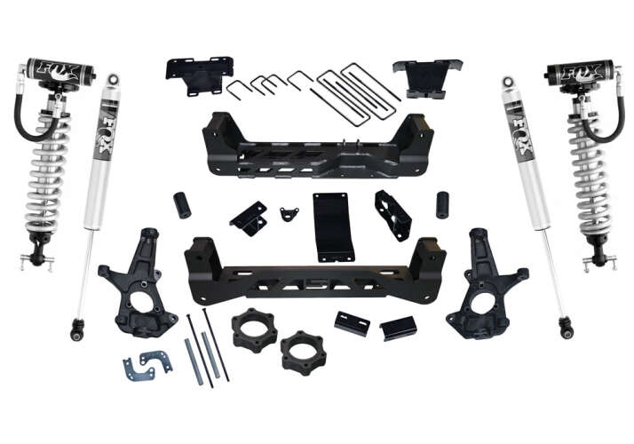 Super Lift - 2014 - 2016 6.5in Chevy/GMC Lift Kit | Cast Steel Control Arms w/ Fox Coilovers and Rear Shocks 4WD