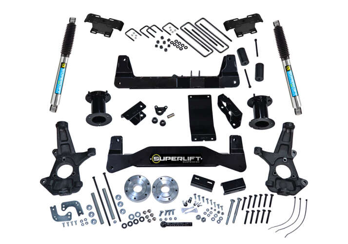 Super Lift - 2014 - 2019 6.5in Chevy/GMC Lift Kit | Aluminum/Stamped Control Arms Silverado/Sierra 1500 2WD/4WD