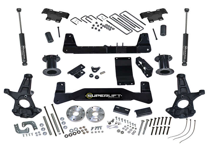 Super Lift - 2014 - 2019 6.5in Chevy/GMC Lift Kit | Aluminum/Stamped Control Arms Silverado/Sierra 1500 2WD/4WD