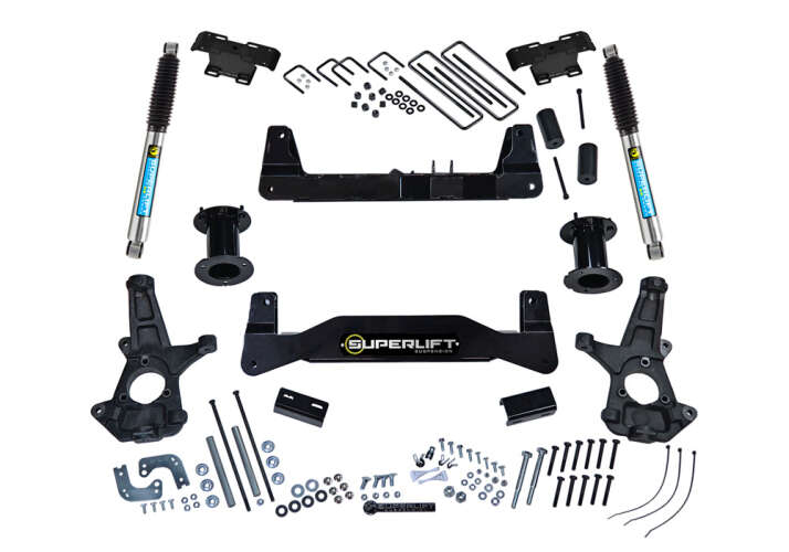 Super Lift - 2014 - 2019 6.5in Chevy/GMC Lift Kit | Aluminum/Stamped Control Arms Silverado/Sierra 1500 2WD/4WD