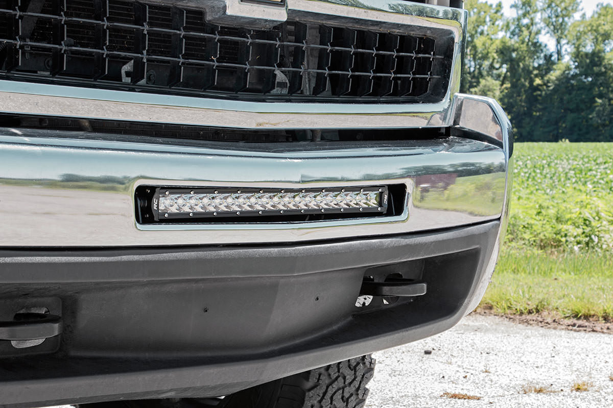 Rough Country | LED Light Mount | Bumper | 20" | Chevy Silverado 1500 (07-13)/Silverado 2500 HD (07-10)