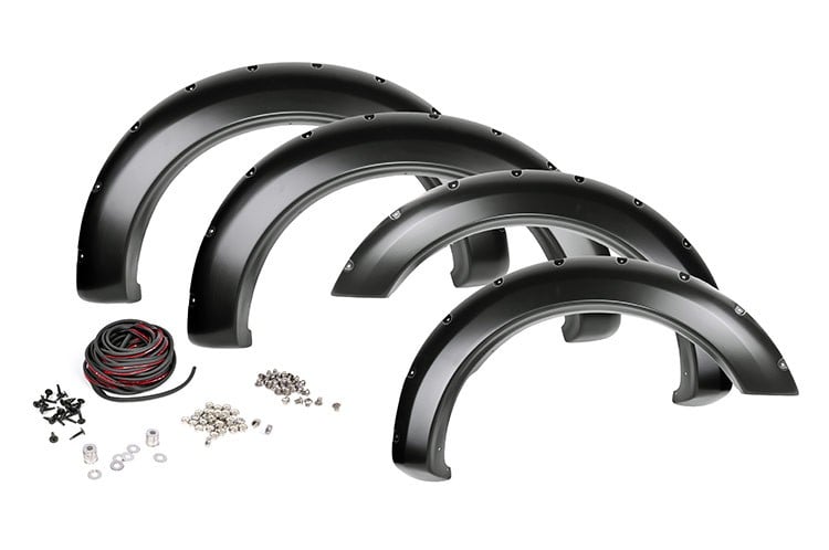 Rough Country | Dodge Pocket Fender Flares | Rivets | (10-18 Ram 2500/3500) -D/C