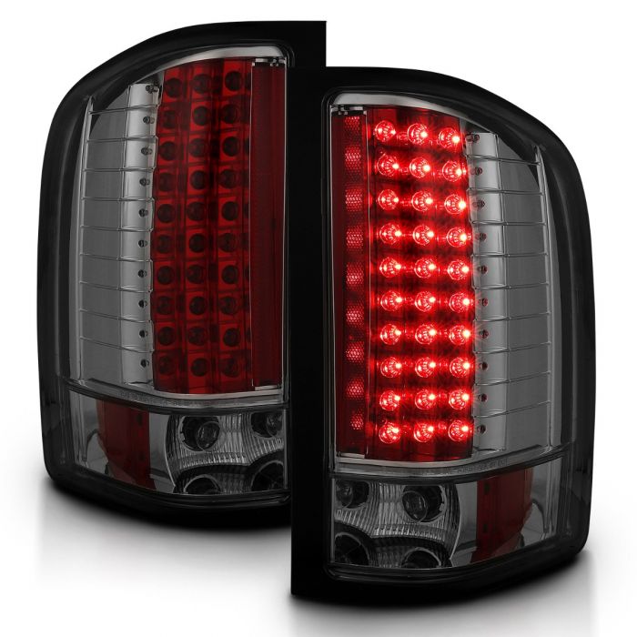 ANZO - 2007-2013 CHEVROLET SILVERADO 1500/2500HD/3500HD LED TAILLIGHTS SMOKE LENS-Tail Lights-Deviate Dezigns (DV8DZ9)