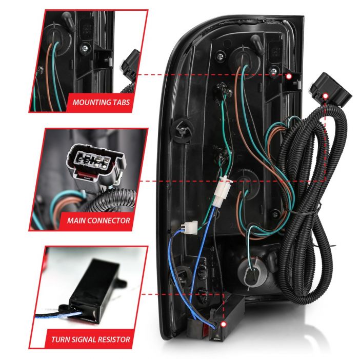 ANZO - 2007-2013 CHEVROLET SILVERADO 1500/2500HD/3500HD LED TAILLIGHTS SMOKE G2-Tail Lights-Deviate Dezigns (DV8DZ9)