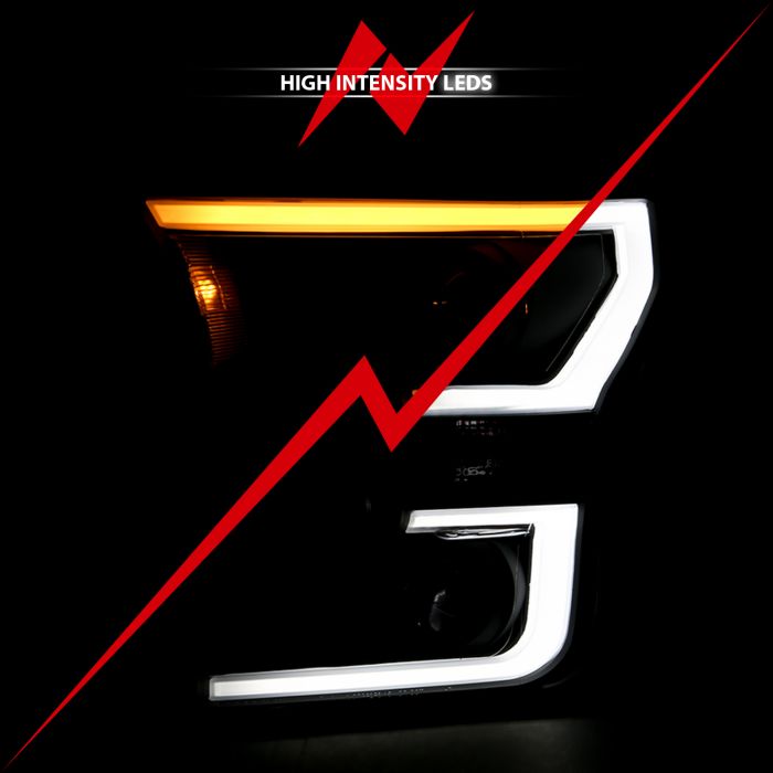 ANZO - 2015-2017 FORD F150 PROJECTOR PLANK STYLE SWITCHBACK HEADLIGHT WITH BLACK HOUSING-Headlights-Deviate Dezigns (DV8DZ9)