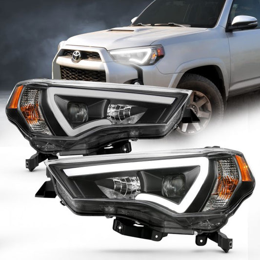 ANZO - 2014-2021 TOYOTA 4RUNNER PROJECTOR PLANK STYLE HEADLIGHTS BLACK-Headlights-Deviate Dezigns (DV8DZ9)