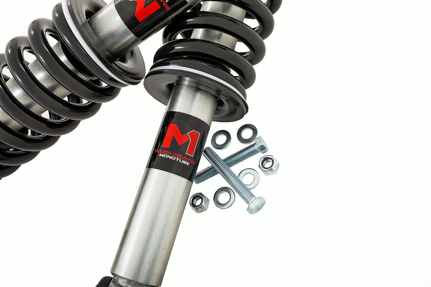 Rough Country | 0-2" M1 Adjustable Leveling Struts | Ford F-150 4WD (2014-2023)