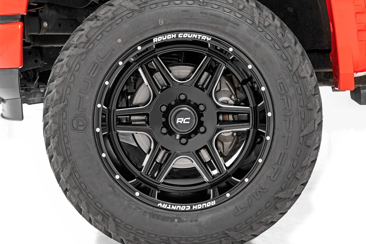 Rough Country  | Rough Country 92 Series Wheel | Machined One-Piece | Gloss Black | 22x12 |