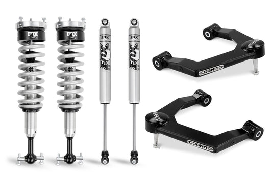 Cognito - 1-Inch Performance Ball Joint Leveling Kit With Fox PS Coilover 2.0 IFP Shocks for 19-23 Silverado Trail Boss/Sierra AT4 1500 4WD