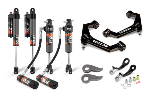 Cognito - 3-Inch Elite Leveling Kit with Fox Elite 2.5 Reservoir Shocks for 11-19 Silverado/Sierra 2500/3500 2WD/4WD