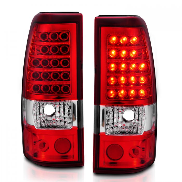 ANZO - 2003-2006 CHEVROLET SILVERADO 1500/2500/3500 CLASSIC LED TAILLIGHT RED/CLEAR-Tail Lights-Deviate Dezigns (DV8DZ9)