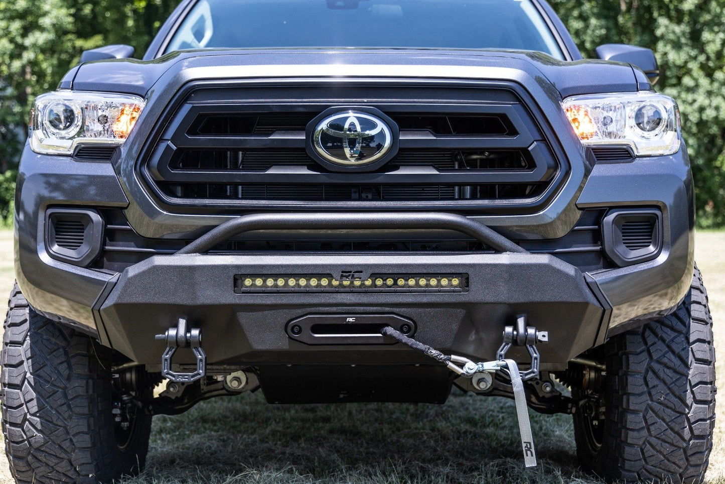 Rough Country  | Front Bumper | Hybrid | 20" Blk LED | Toyota Tacoma 4WD (2016-2023)