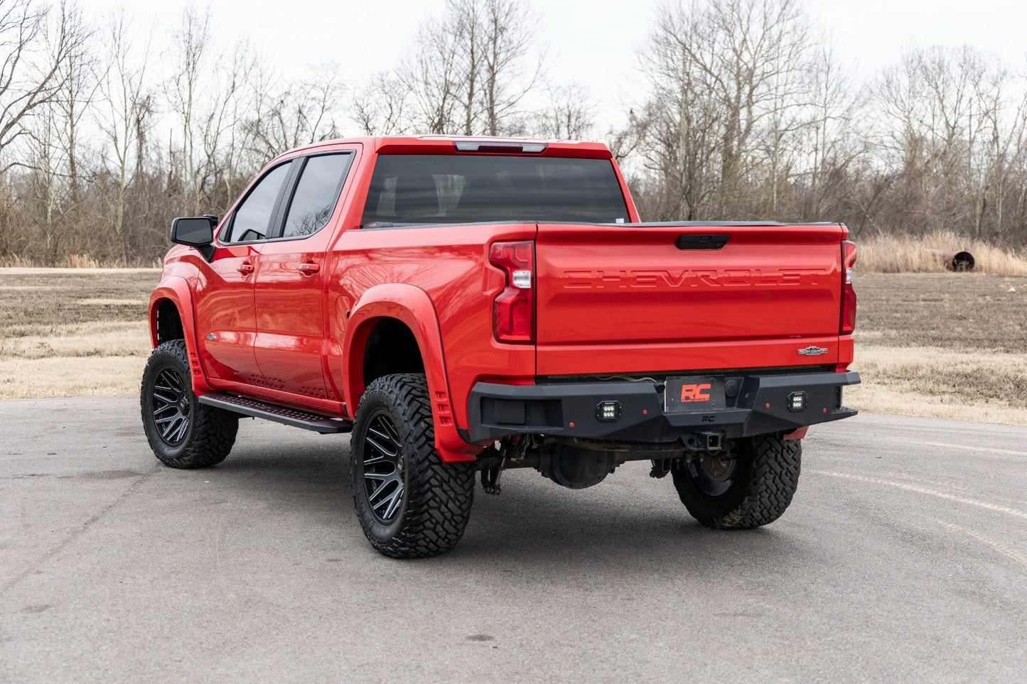 Rough Country  | RPT2 Running Boards | Crew Cab | Black | Chevy/GMC 1500/2500HD/3500HD (19-23)