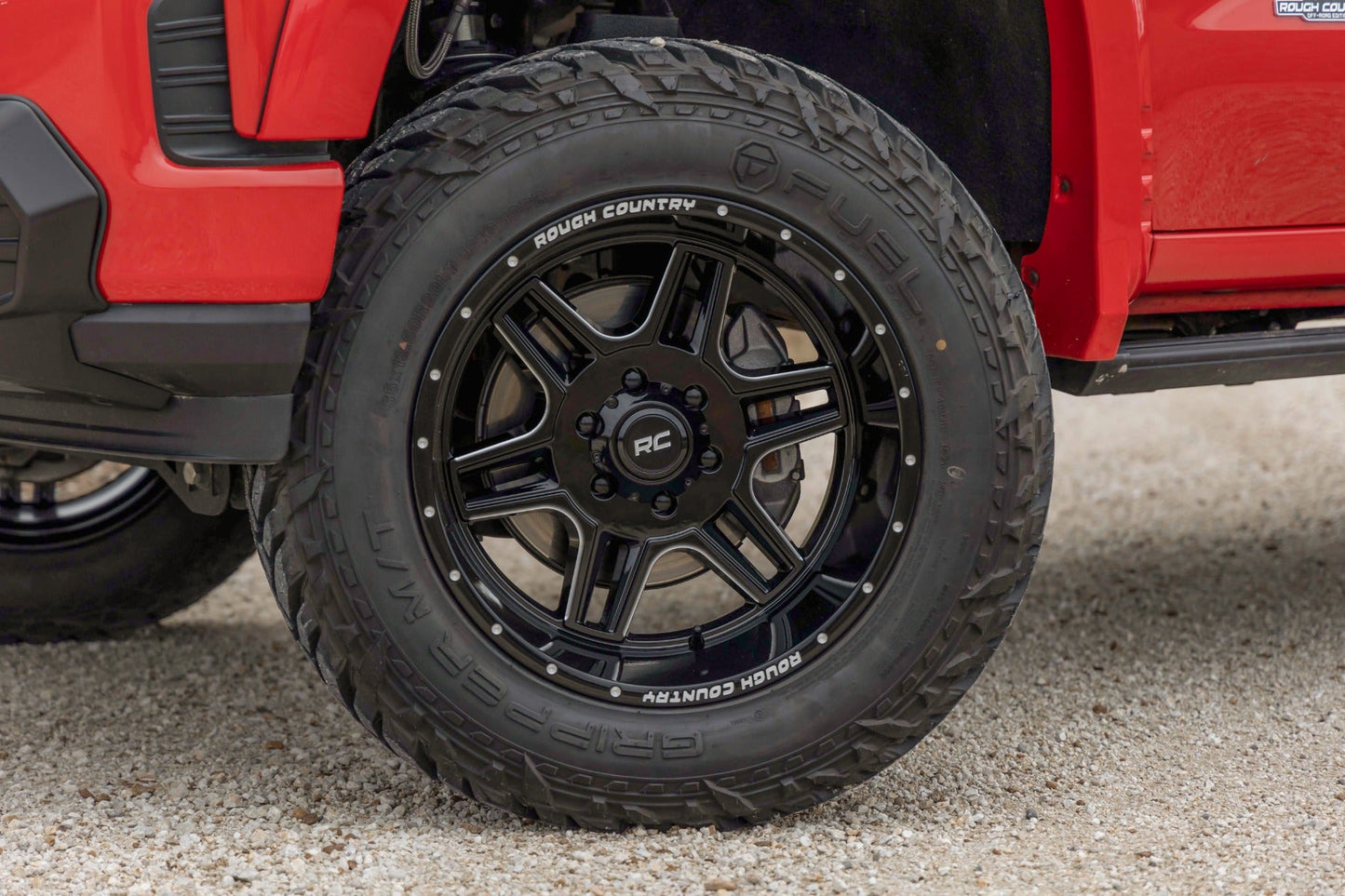 Rough Country  | Rough Country 92 Series Wheel | Machined One-Piece | Gloss Black | 22x12 |