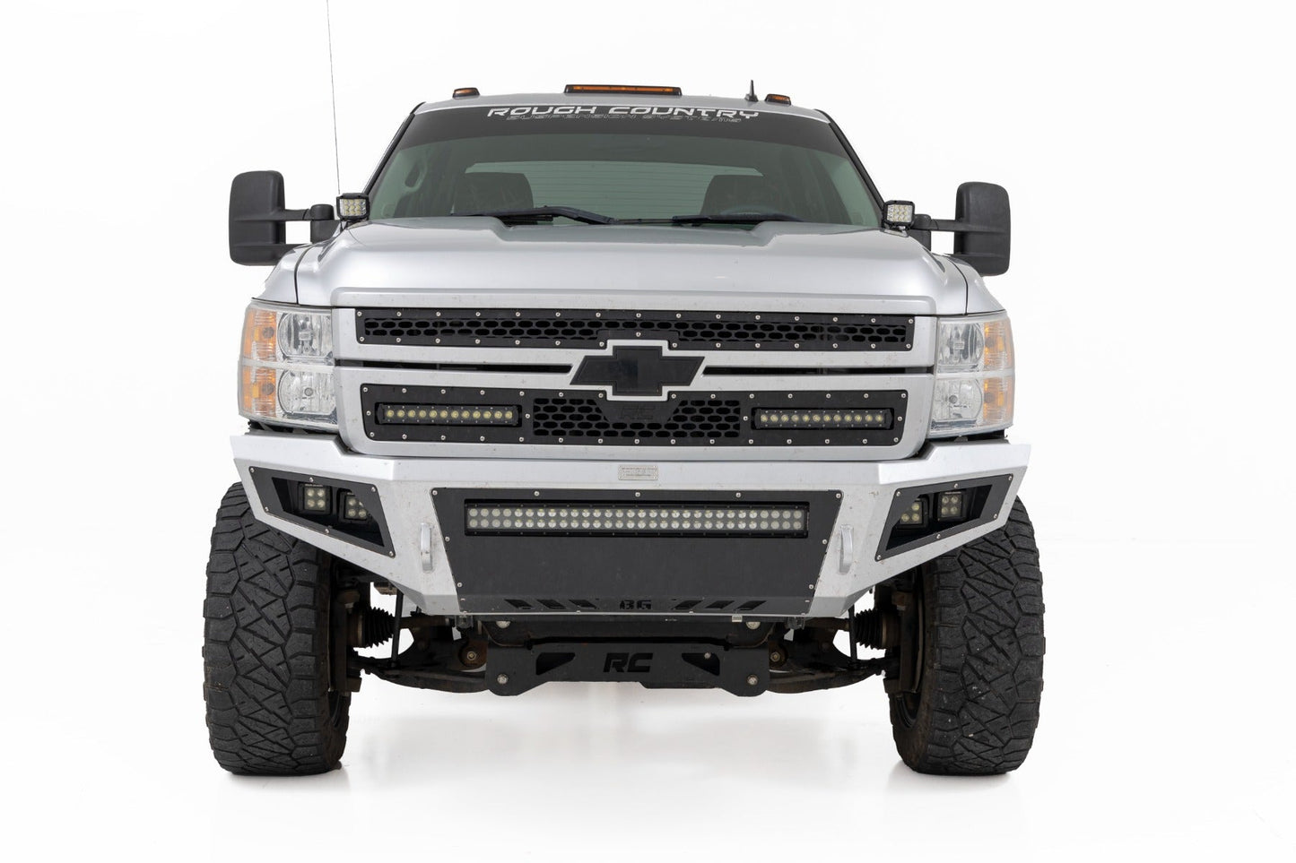Rough Country  | LED Light | Ditch Mount |  3" OSRAM | Wide | Chevy 1500 &amp; Chevy/GMC 2500HD/3500HD (07-14)