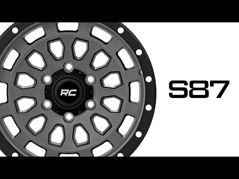 Rough Country  | Rough Country 87 Series Wheel | Simulated Beadlock | Gray/Black | 17x8.5 |