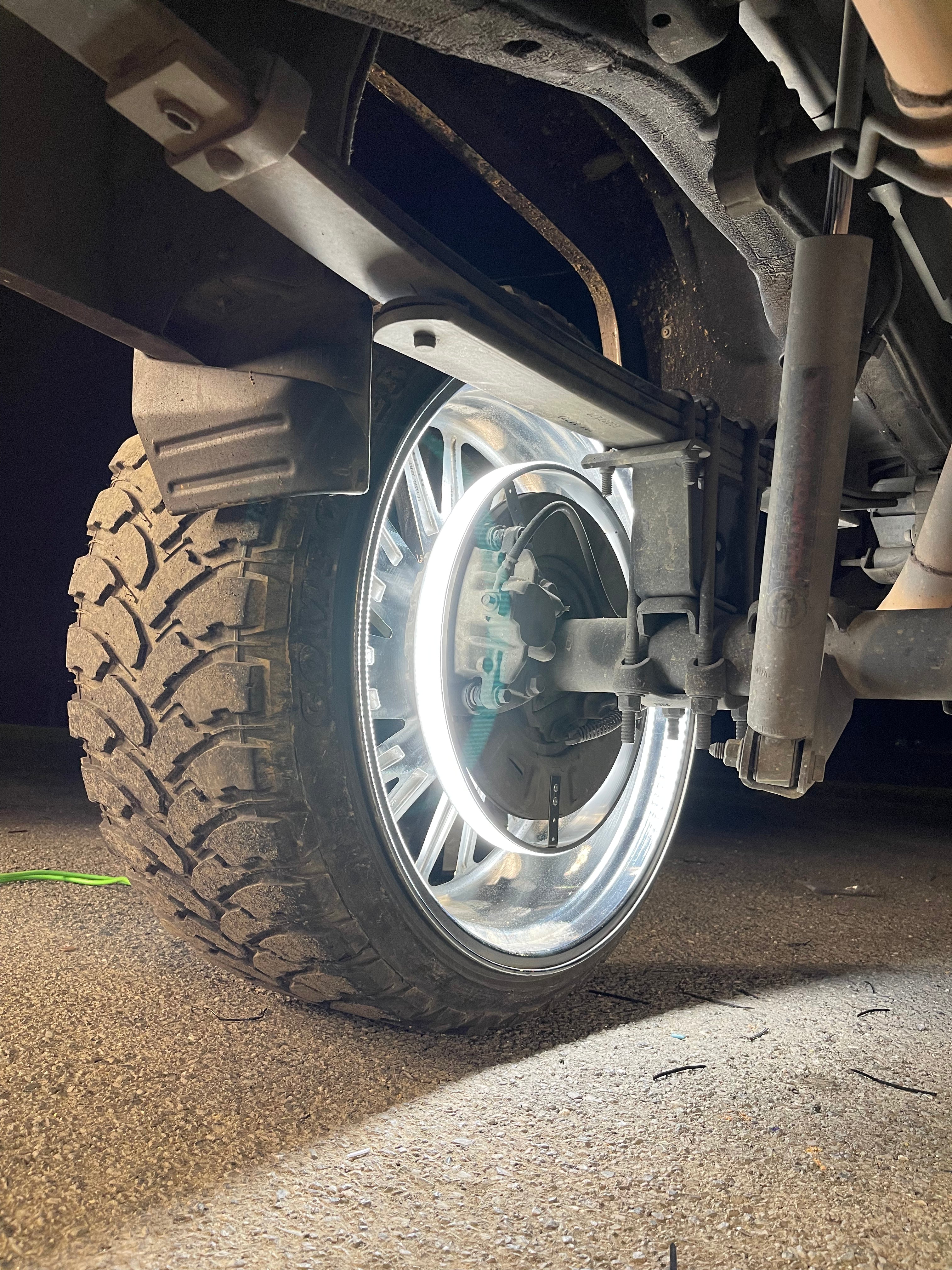 FIA 17.5" LED Wheel Lights - Double Row Strobe Rims Kit For Truck - Remote Control