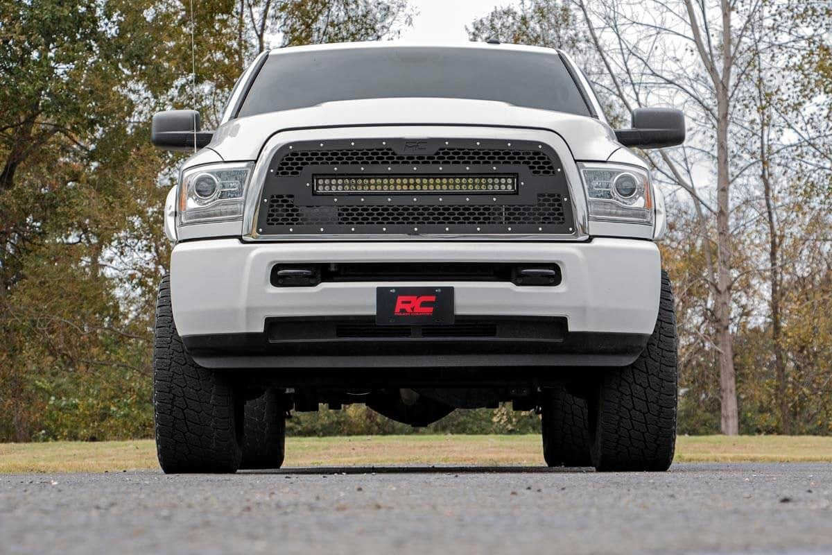 Rough Country  | Mesh Grille | 30" Dual Row LED | Black | Ram 2500/3500 (13-18)