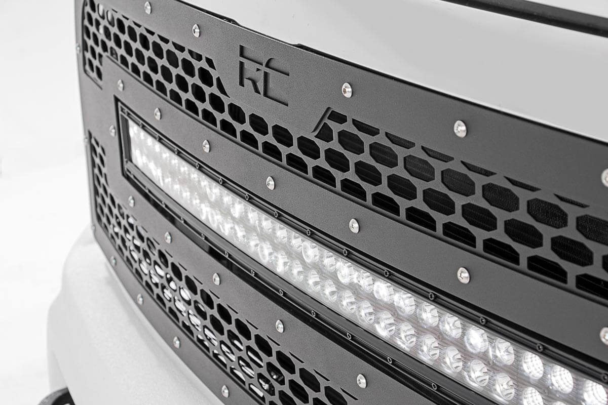 Rough Country  | Mesh Grille | 30" Dual Row LED | Black | Ram 2500/3500 (13-18)