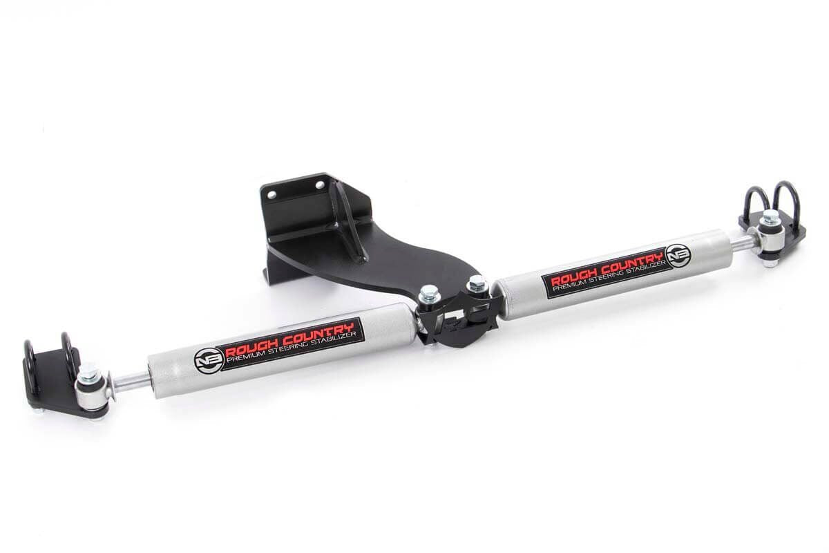 Rough Country  | N3 Steering Stabilizer | Dual | 2.5-8 Inch Lift | Ram 2500 (14-23)/3500 (13-23)