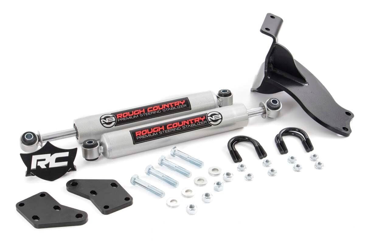 Rough Country  | N3 Steering Stabilizer | Dual | 2.5-8 Inch Lift | Ram 2500 (14-23)/3500 (13-23)