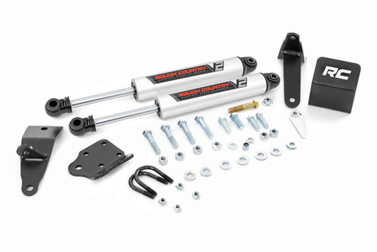 Rough Country  | V2 Steering Stabilizer | Dual | 2-8 Inch Lift | Ram 2500 (10-13)/3500 (10-12)