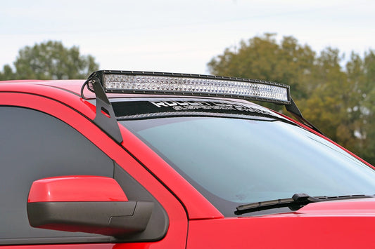 Rough Country  | LED Light Mount | Upper Windshield | 54" Curved | Chevy/GMC 2500HD/3500HD (15-19)