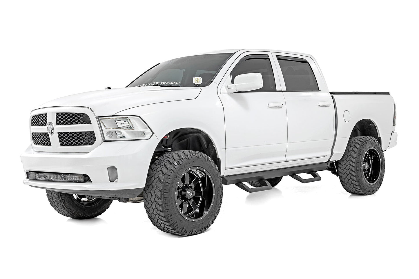 Rough Country  | SR2 Adjustable Aluminum Steps | Crew Cab | Ram 1500/2500/3500 2WD/4WD