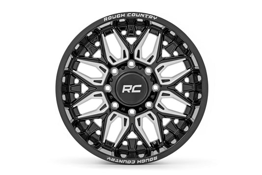 Rough Country  | Rough Country 86 Series Wheel | One-Piece | Gloss Black | 20x10