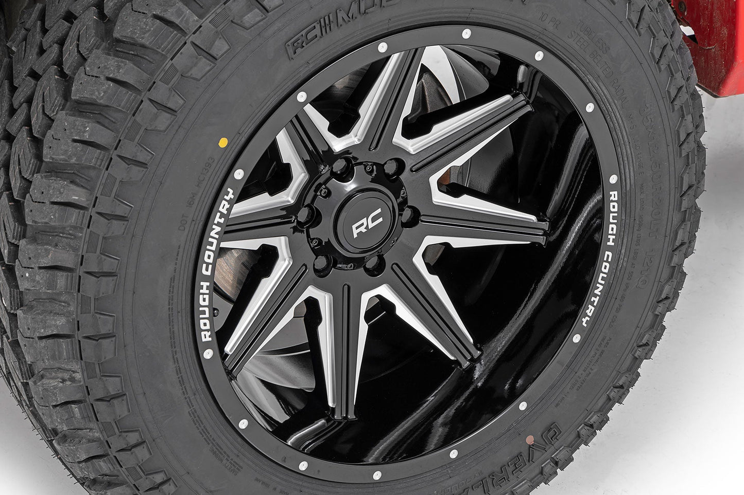 Rough Country  | Rough Country 91M Series Wheel | One-Piece | Gloss Black | 22x12 |