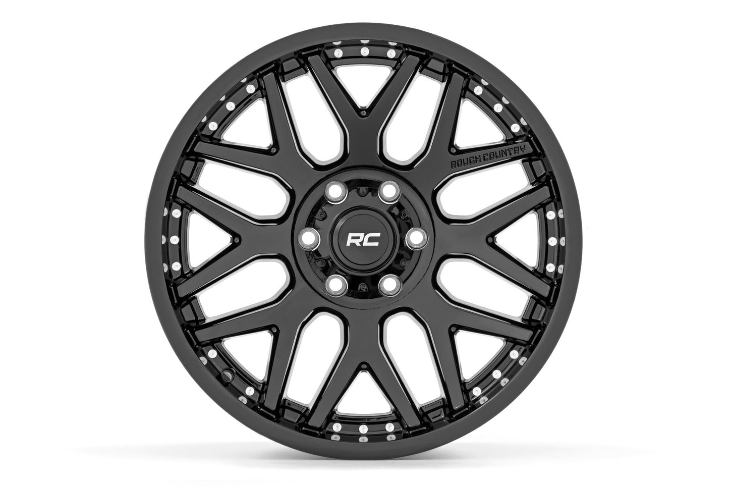 Rough Country  | Rough Country 95 Series Wheel | One-Piece | Gloss Black | 22x10 |