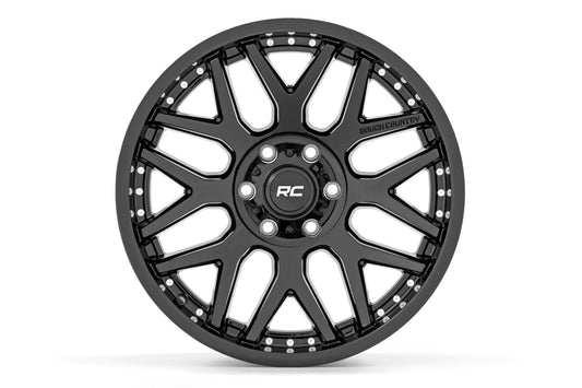 Rough Country  | Rough Country 95 Series Wheel | One-Piece | Gloss Black | 22x10 |