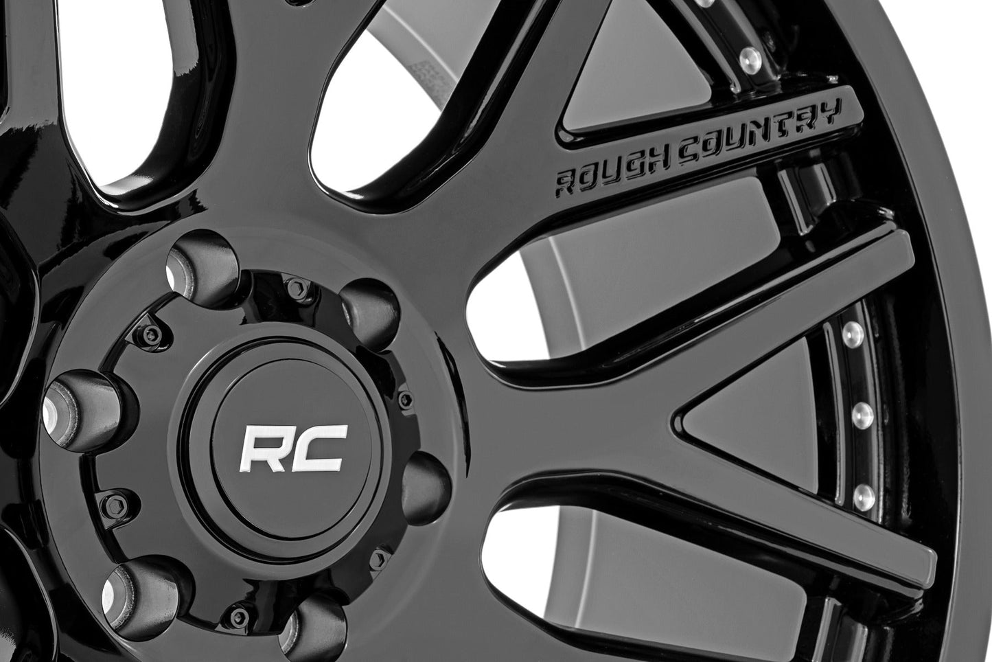 Rough Country  | Rough Country 95 Series Wheel | One-Piece | Gloss Black | 22x10 |