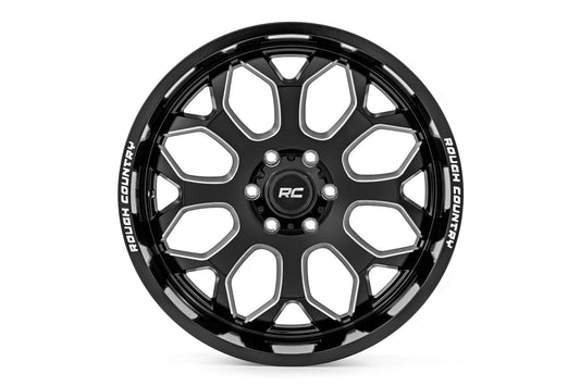 Rough Country  | Rough Country 96 Series Wheel | One-Piece | Gloss Black | 22x10