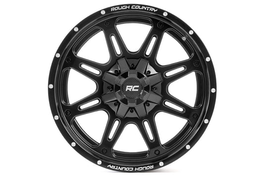 Rough Country  | Rough Country 94 Series Wheel | One-Piece | Matte Black | 20x10 |