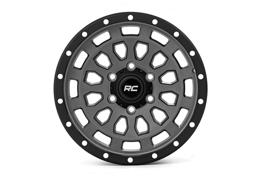Rough Country  | Rough Country 87 Series Wheel | Simulated Beadlock | Gray/Black | 17x8.5 |