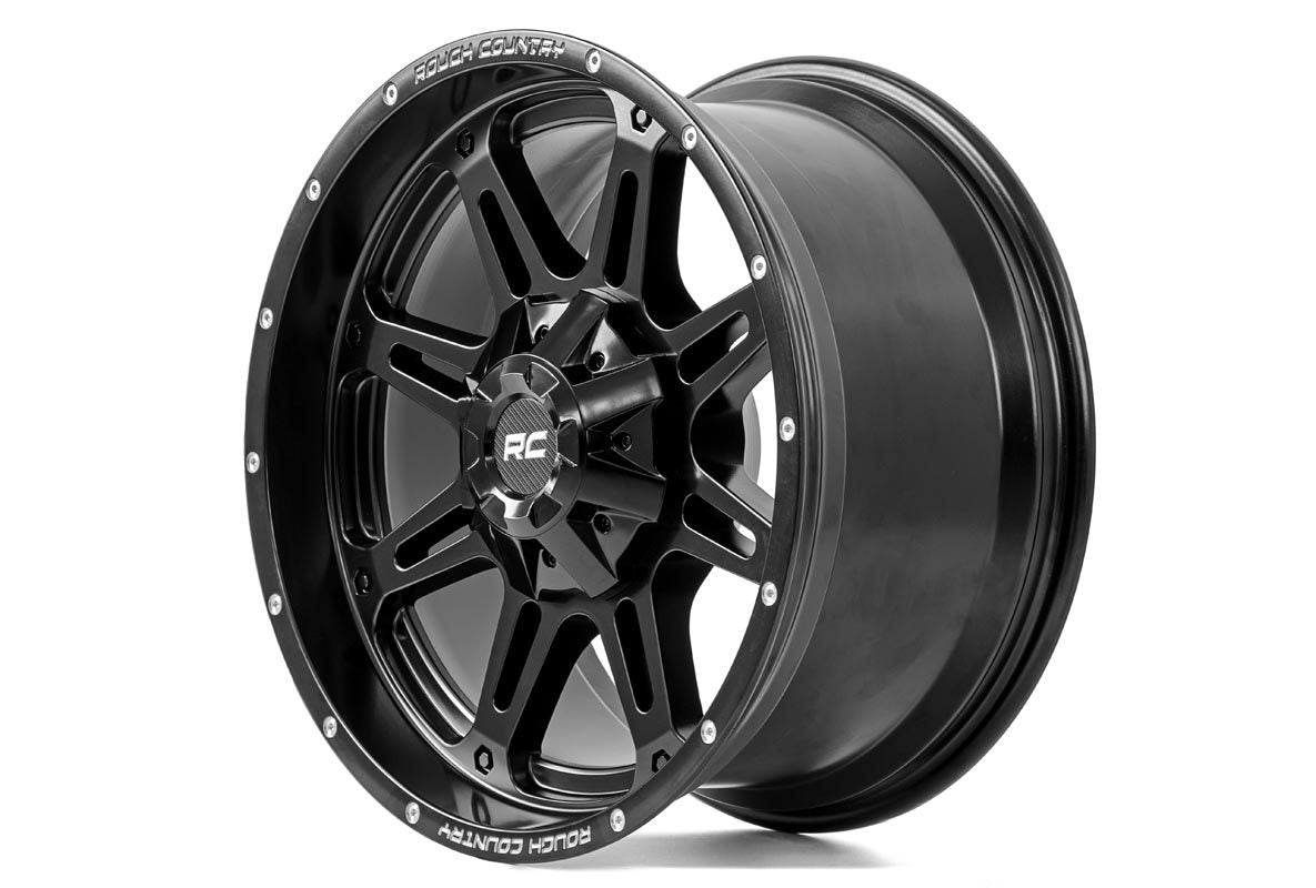 Rough Country  | Rough Country 94 Series Wheel | One-Piece | Matte Black | 20x9 |
